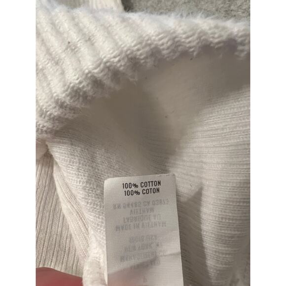 Aerie Sweater Mens Small Long Sleeve Crewneck Ribbed Knit‎ Cotton Pullover Cream - Picture 6 of 14